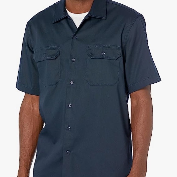Amazon Essentials Men's Short-Sleeve Stain Wrinkle Resistant Work Shirt 2X blue - Picture 9 of 10